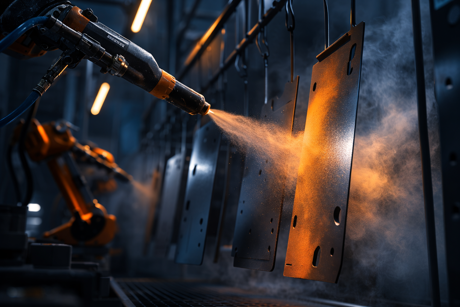 Painting sheet metal and metal structures