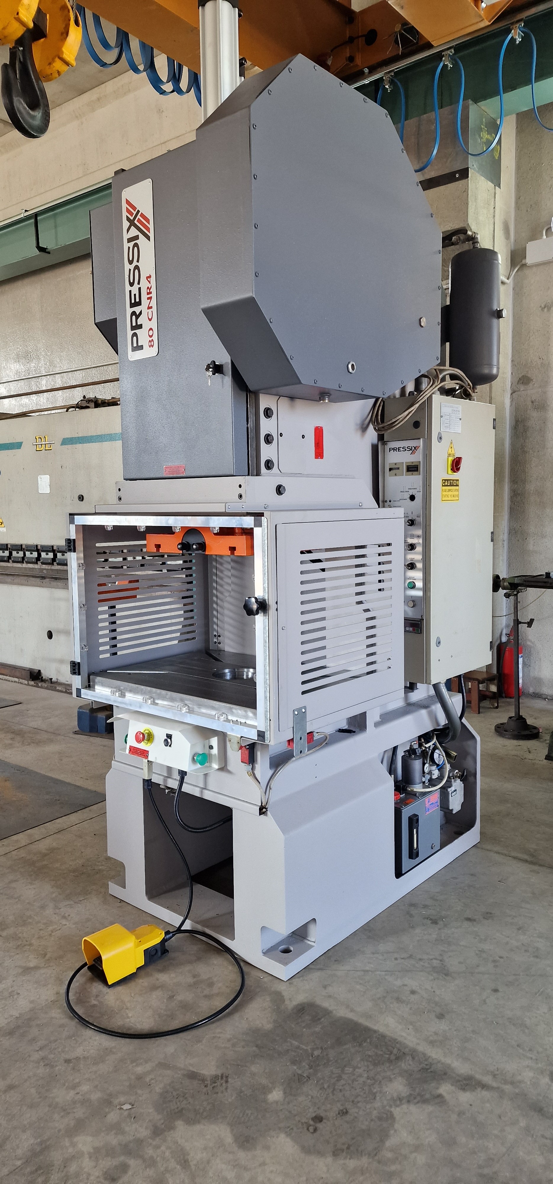 Sheet metal stamping department in production